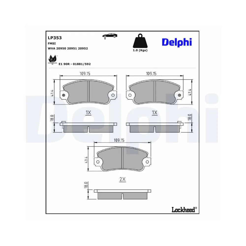 Placute Frana Delphi - LP353
