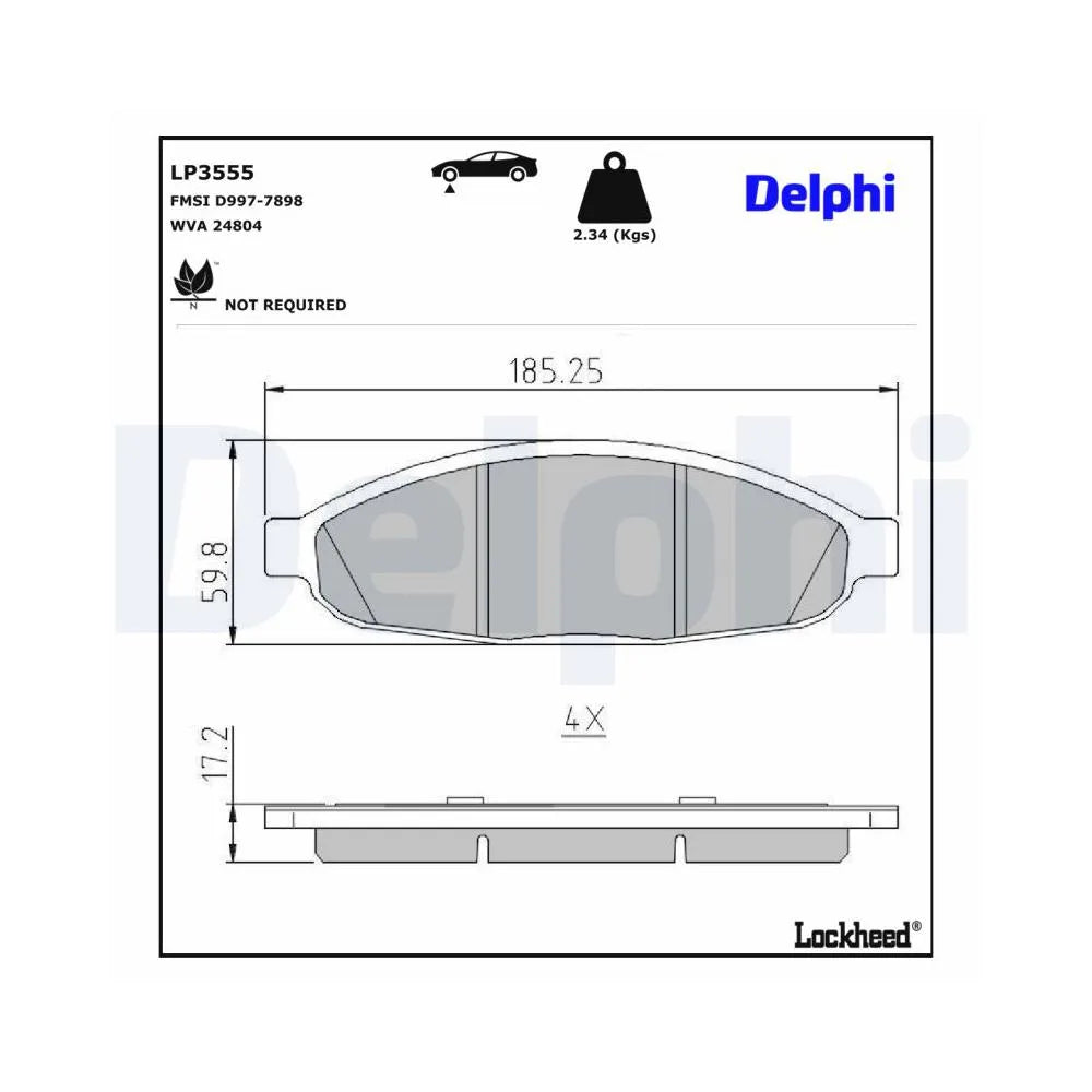 Placute Frana Delphi pentru Chrysler Pacifica - LP3555