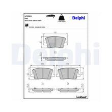 Placute Frana Delphi pentru Kg Mobility Rexton, Ssangyong Musso/Musso Grand/Rexton - LP3581