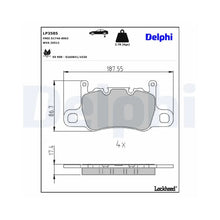 Placute Frana Delphi pentru Porsche 718 Boxster/718 Cayman/911/911 Speedster/911 Targa - LP3585