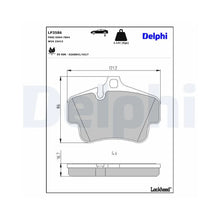 Placute Frana Delphi pentru Porsche 718 Boxster/718 Cayman/911/911 Speedster/911 Targa - LP3586