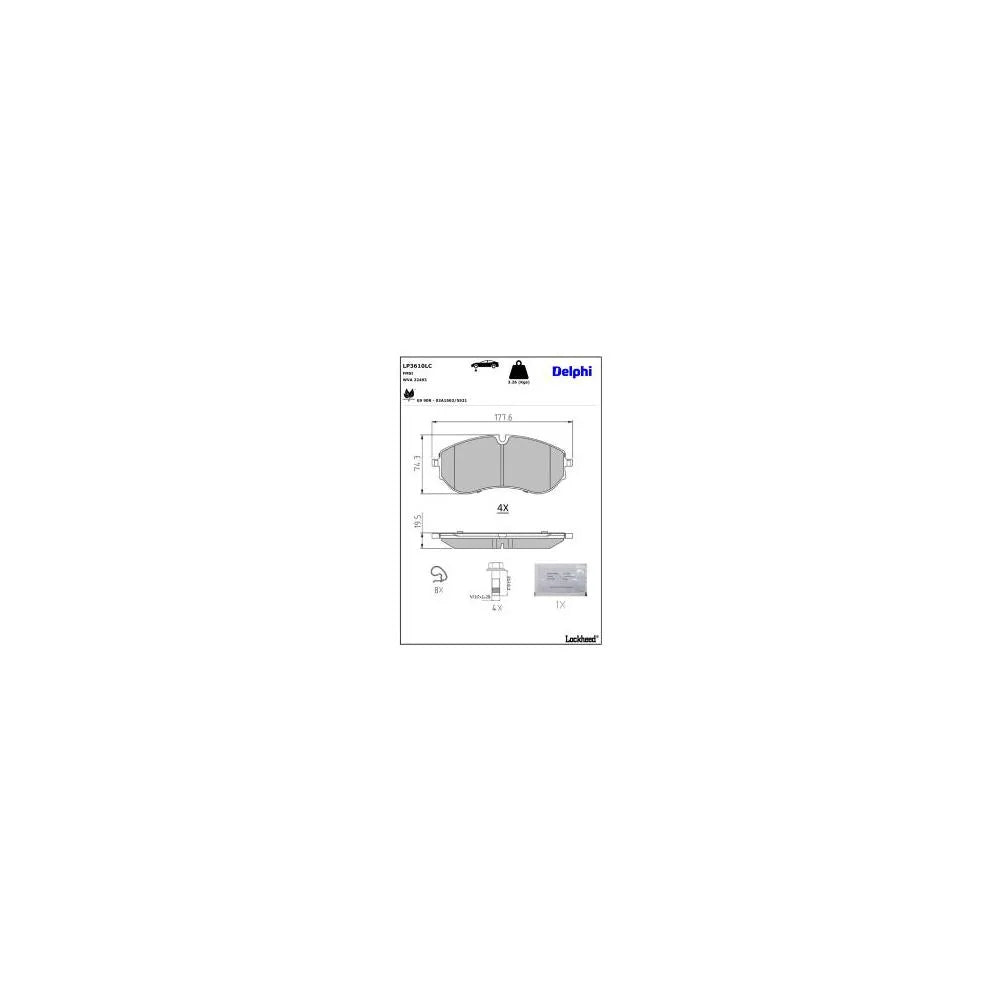 Placute Frana Delphi - LP3610LC