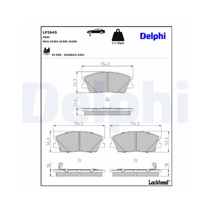 Placute Frana Delphi pentru Kia Soul - LP3645