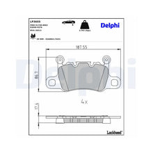 Placute Frana Delphi pentru Bentley Continental/Continental Cupe/Flying Spur, Porsche 718 Boxster/718 Cayman/911/Panamera/Panamera Sport - LP3655