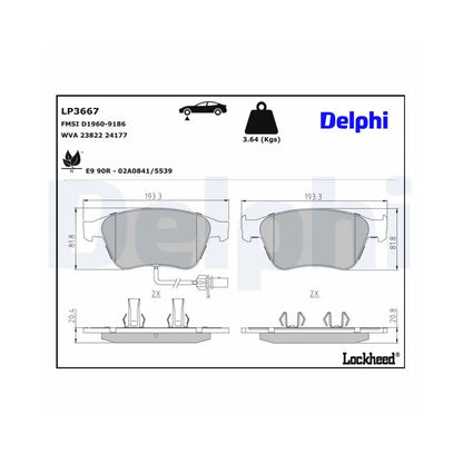 Placute Frana Delphi pentru Bentley Continental/Continental Cupe/Continental Flying/Flying Spur - LP3667