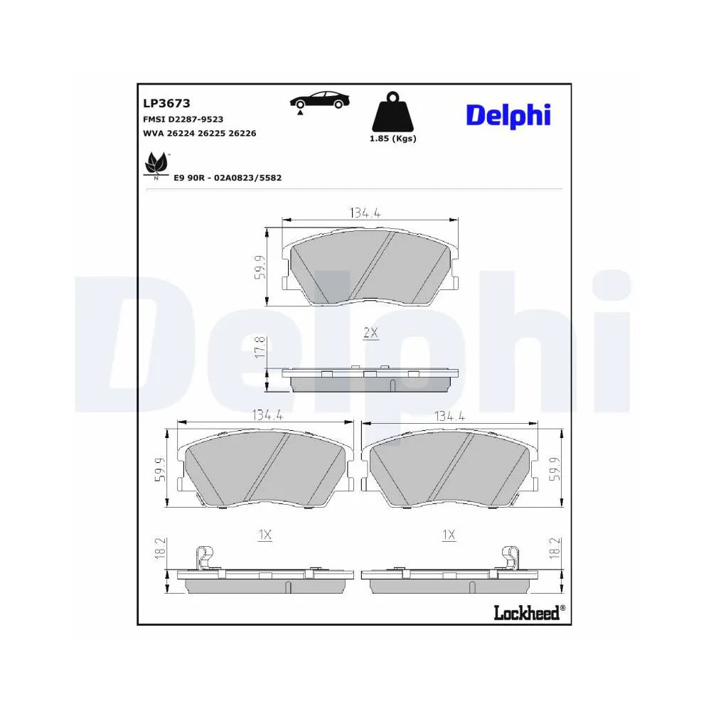 Placute Frana Delphi pentru Kia Soul - LP3673