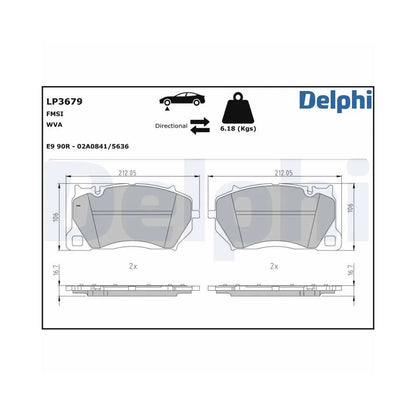 Placute Frana Delphi pentru Audi A6/A7/Q8, Porsche Cayenne/Panamera/Taycan - LP3679