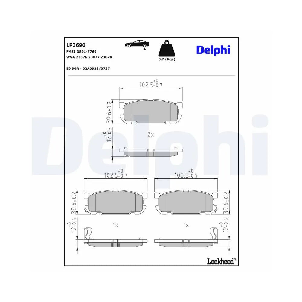 Placute Frana Delphi - LP3690