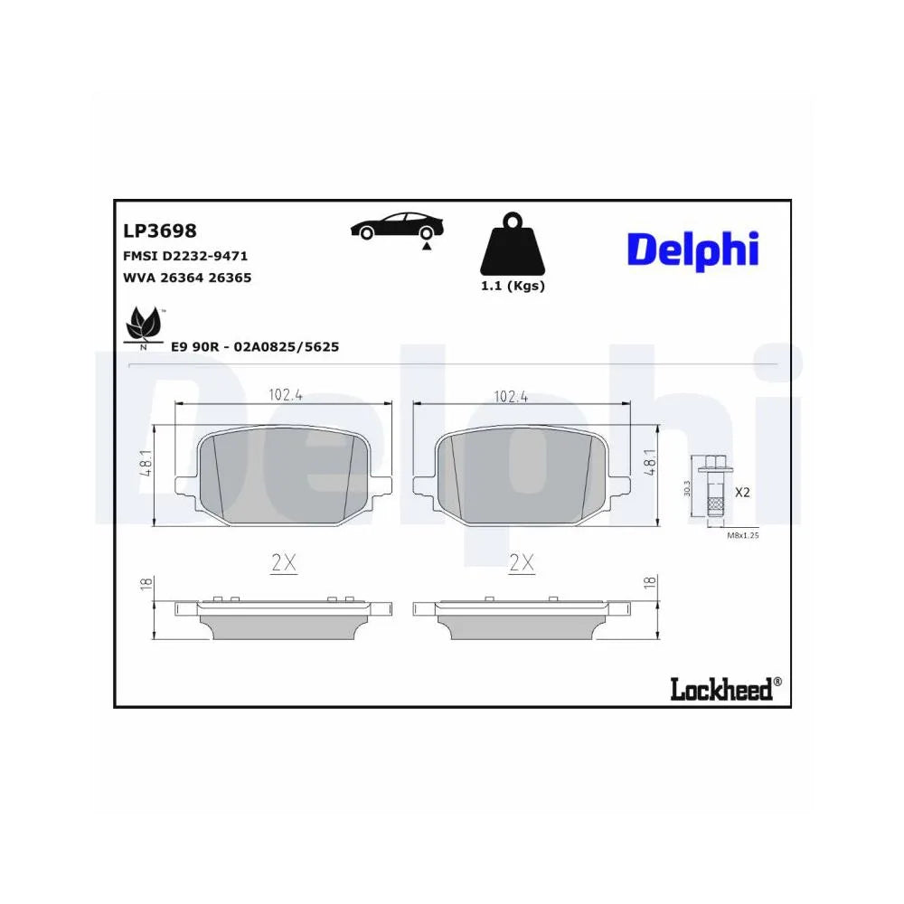 Placute Frana Delphi pentru Ford Usa Explorer - LP3698