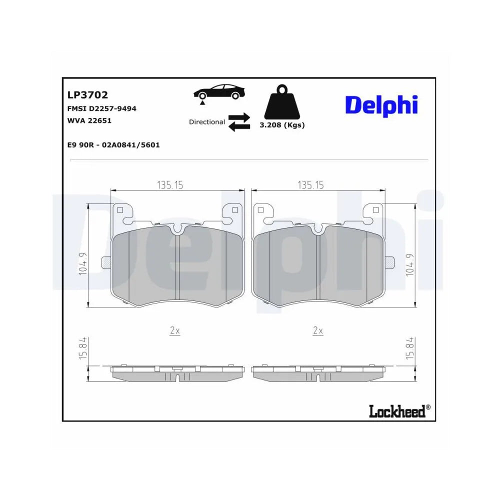 Placute Frana Delphi - LP3702