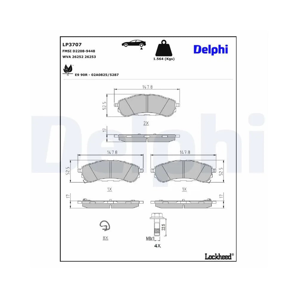 Placute Frana Delphi pentru Ford Ranger - LP3707