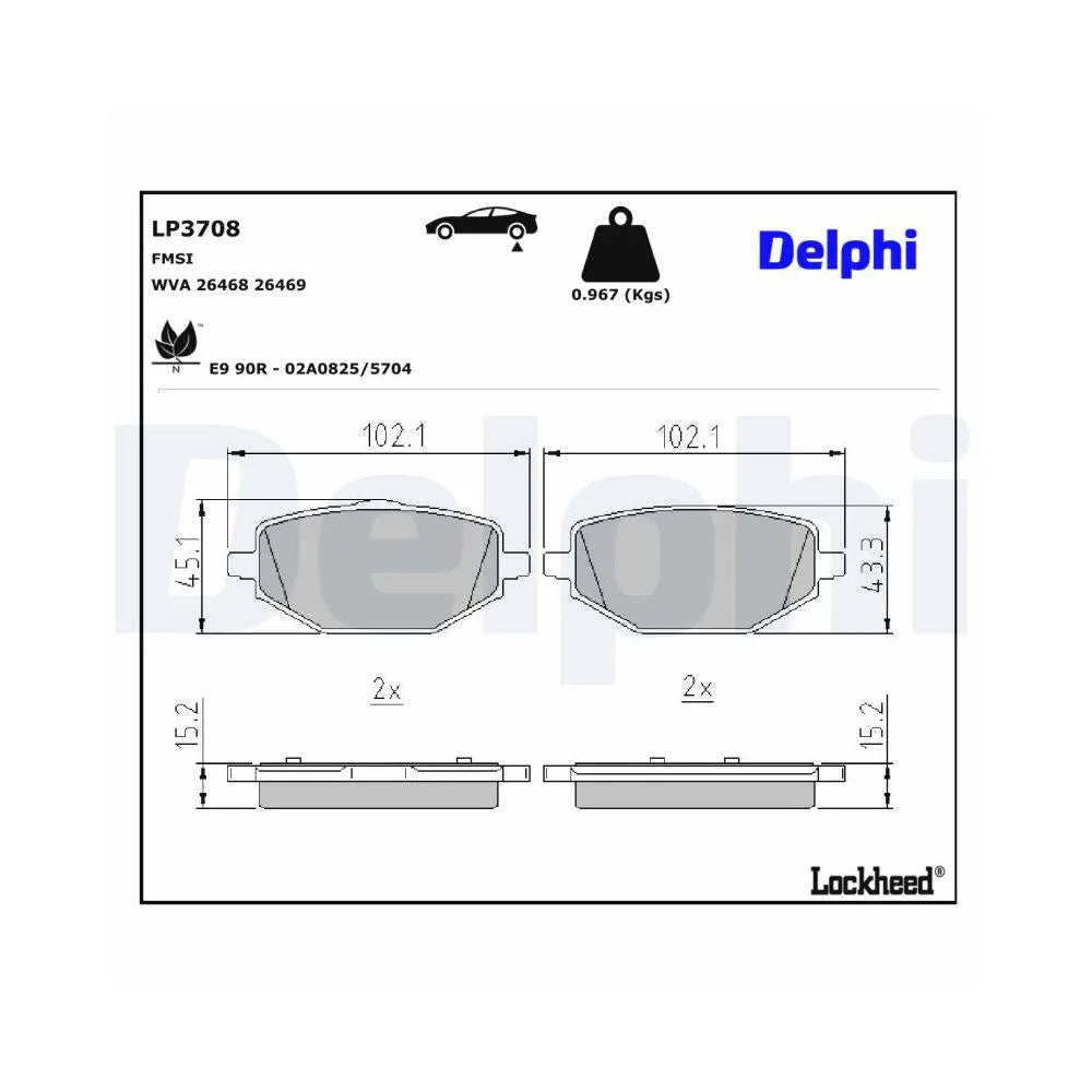 Placute Frana Delphi - LP3708