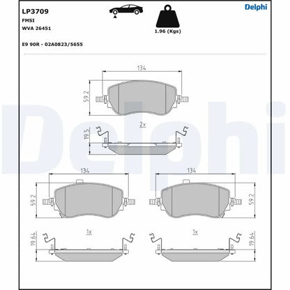 Placute Frana Delphi 1.71 kg - LP3709