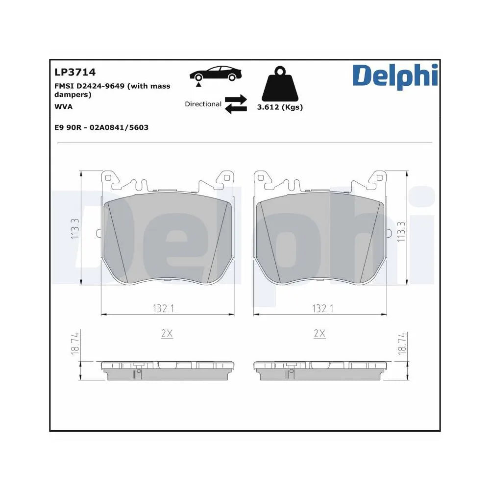 Placute Frana Delphi pentru Mercedes-Benz S Class - LP3714