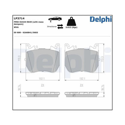 Placute Frana Delphi pentru Mercedes-Benz S Class - LP3714