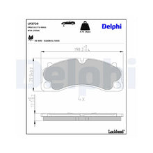 Placute Frana Delphi pentru Porsche 718 Boxster/718 Cayman/911/Cayman - LP3729