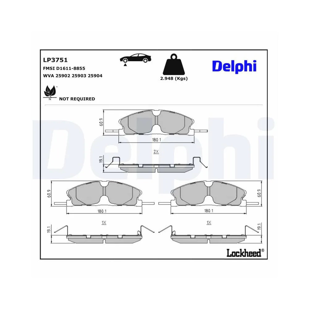 Placute Frana Delphi - LP3751