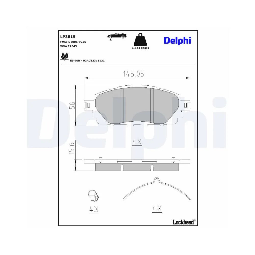 Placute Frana Delphi - LP3815
