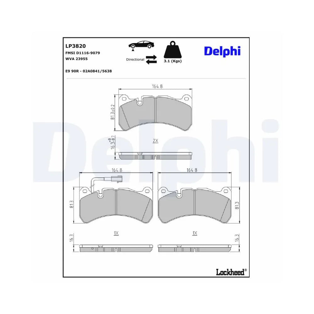 Placute Frana Delphi - LP3820