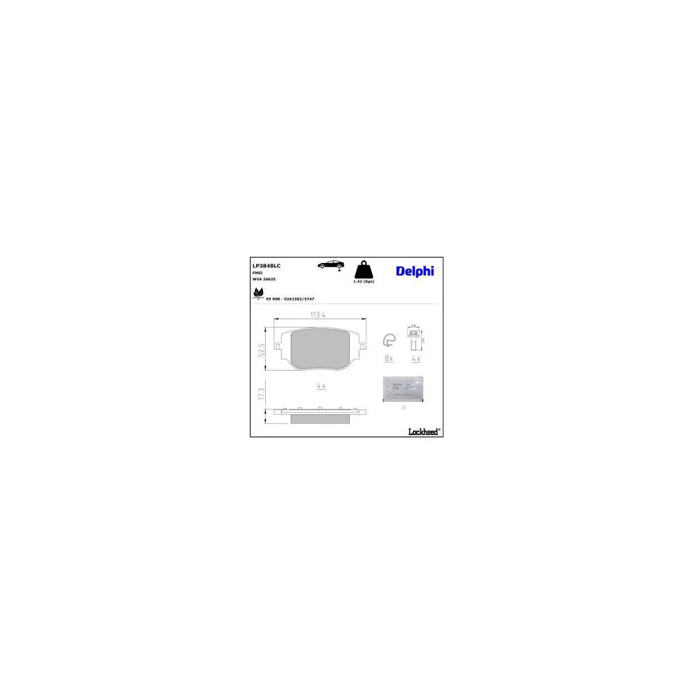 Placute Frana Delphi - LP3848LC