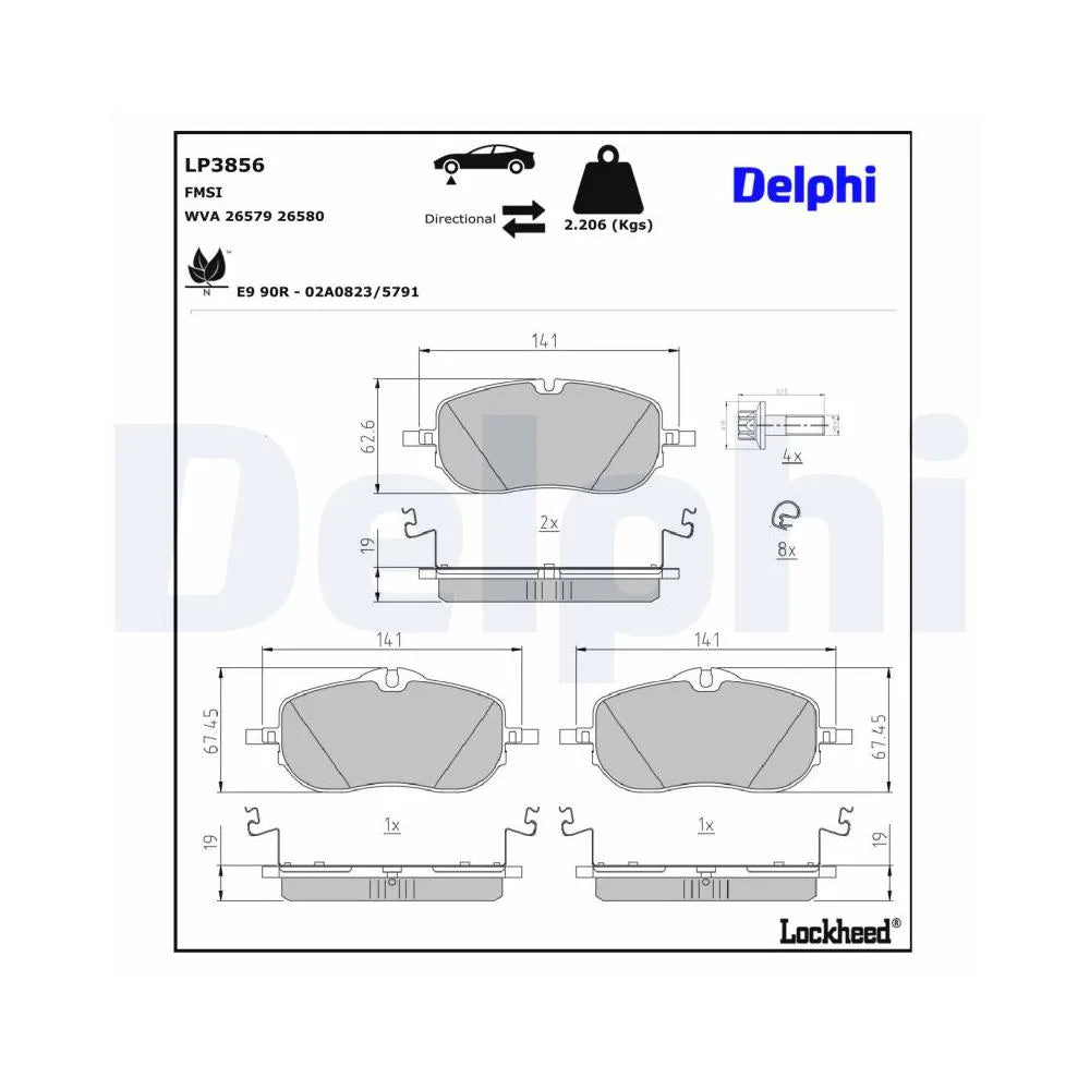 Placute Frana Delphi pentru Mercedes-Benz C Class/C Class T Model - LP3856