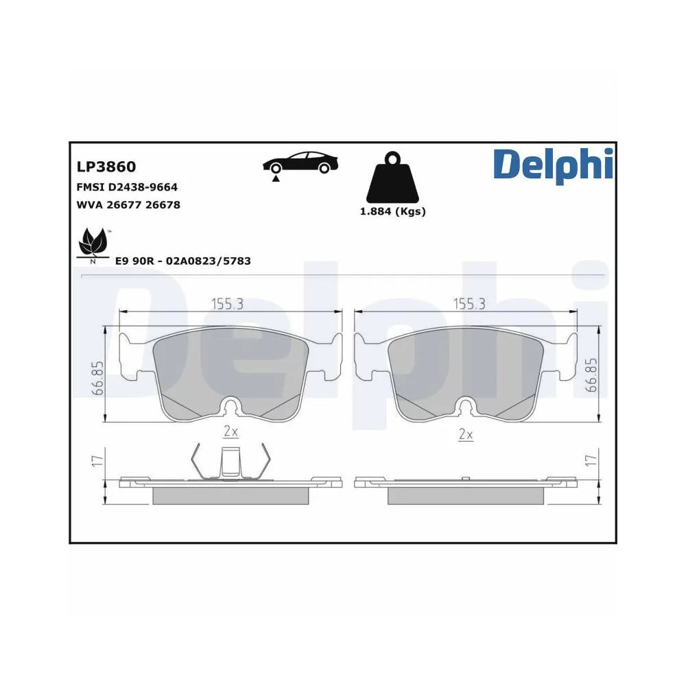 Placute Frana Delphi - LP3860