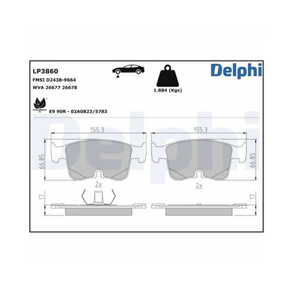 Placute Frana Delphi - LP3860