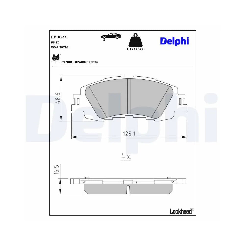 Placute Frana Delphi - LP3871