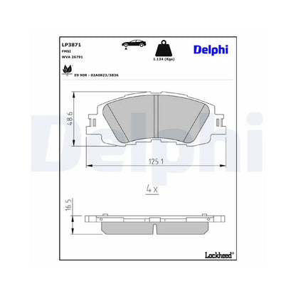 Placute Frana Delphi - LP3871