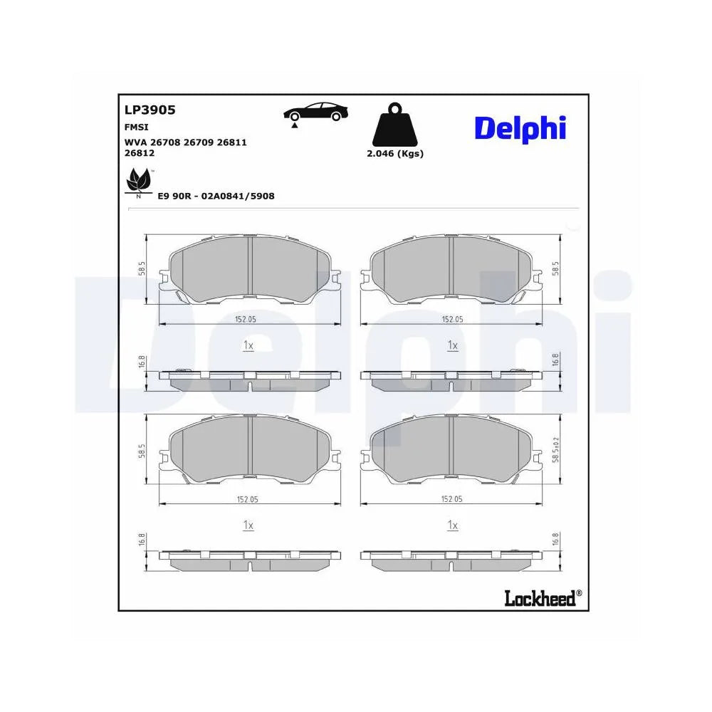 Placute Frana Delphi - LP3905