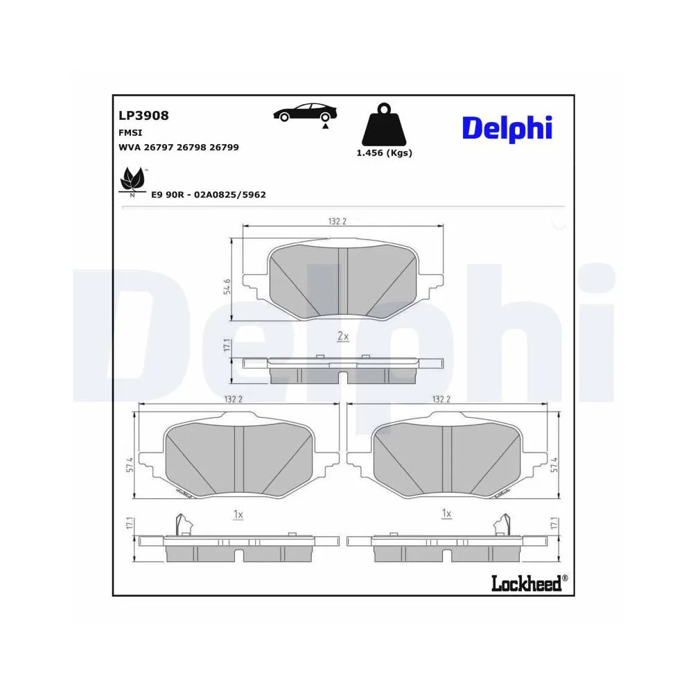 Placute Frana Delphi pentru Mazda Cx 60/Cx 80 - LP3908