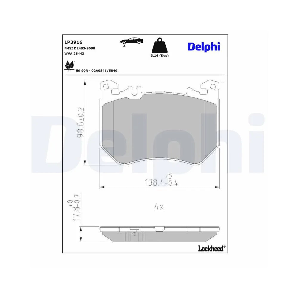 Placute Frana Delphi - LP3916