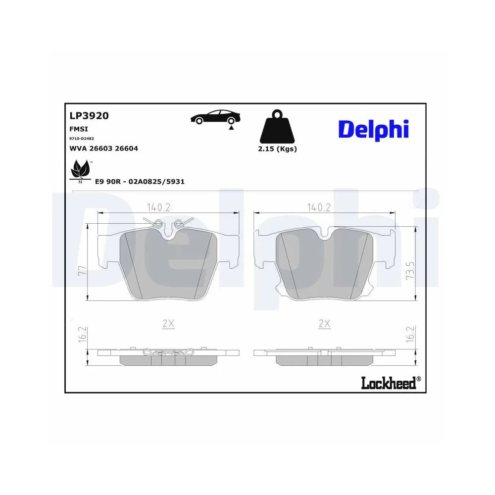 Placute Frana DELPHI - LP3920