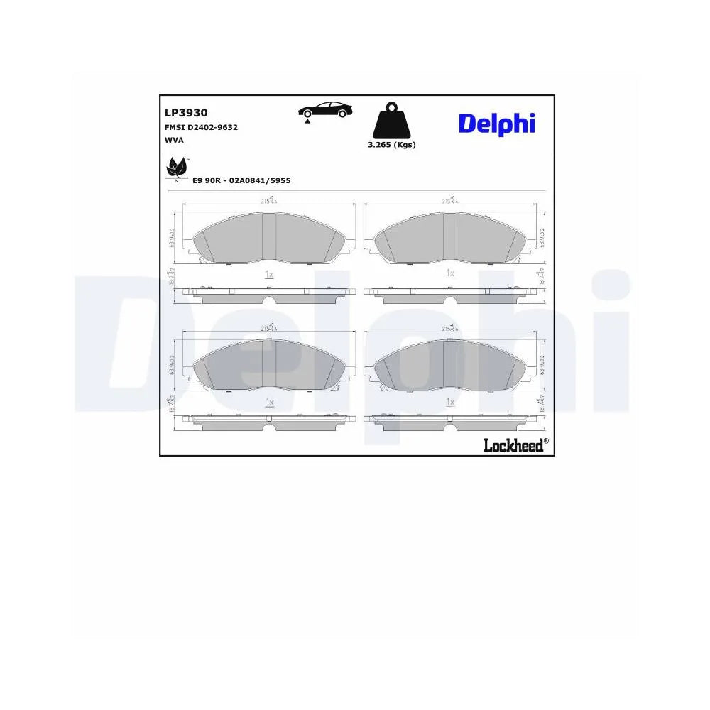 Placute Frana Delphi pentru Jeep Grand Cherokee - LP3930