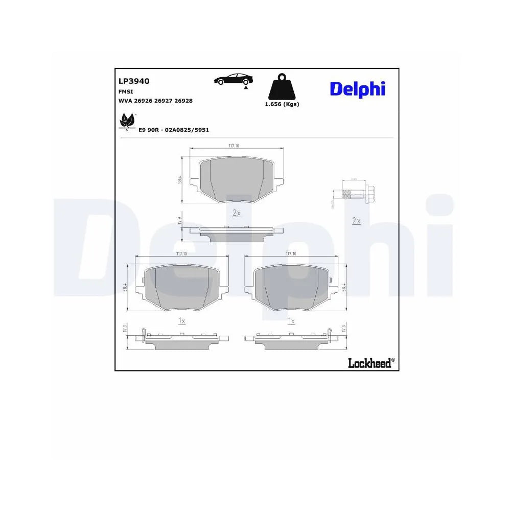 Placute Frana Delphi pentru Nissan X Trail - LP3940