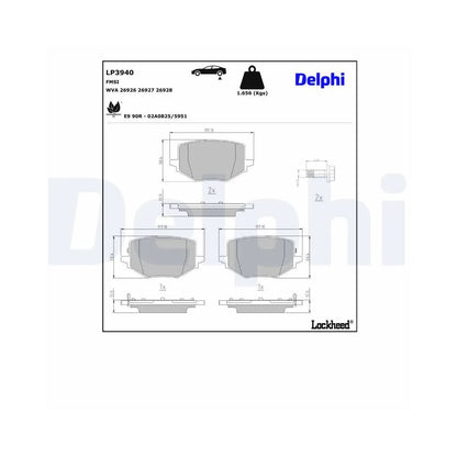 Placute Frana Delphi pentru Nissan X Trail - LP3940