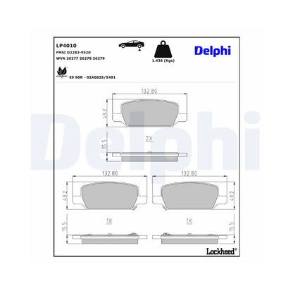 Placute Frana Delphi - LP4010