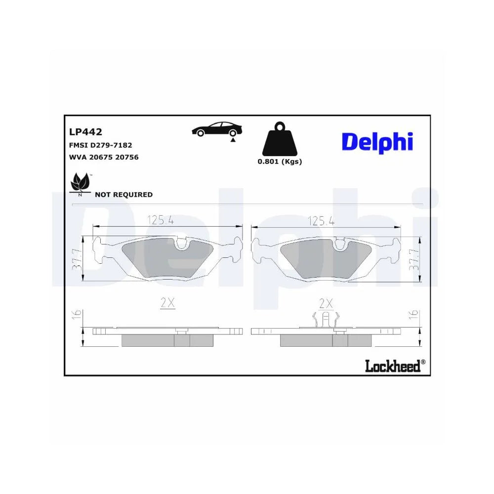 Placute Frana Delphi pentru Alpina B6, BMW 3/5/6/7/Z1 - LP442