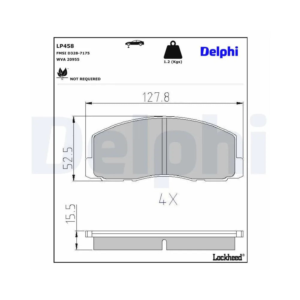 Placute Frana Delphi pentru Mitsubishi Colt/Cordia/Galant/Lancer F/Lancer - LP458