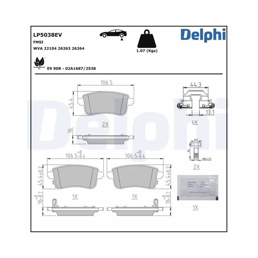 Placute Frana Delphi - LP5038EV