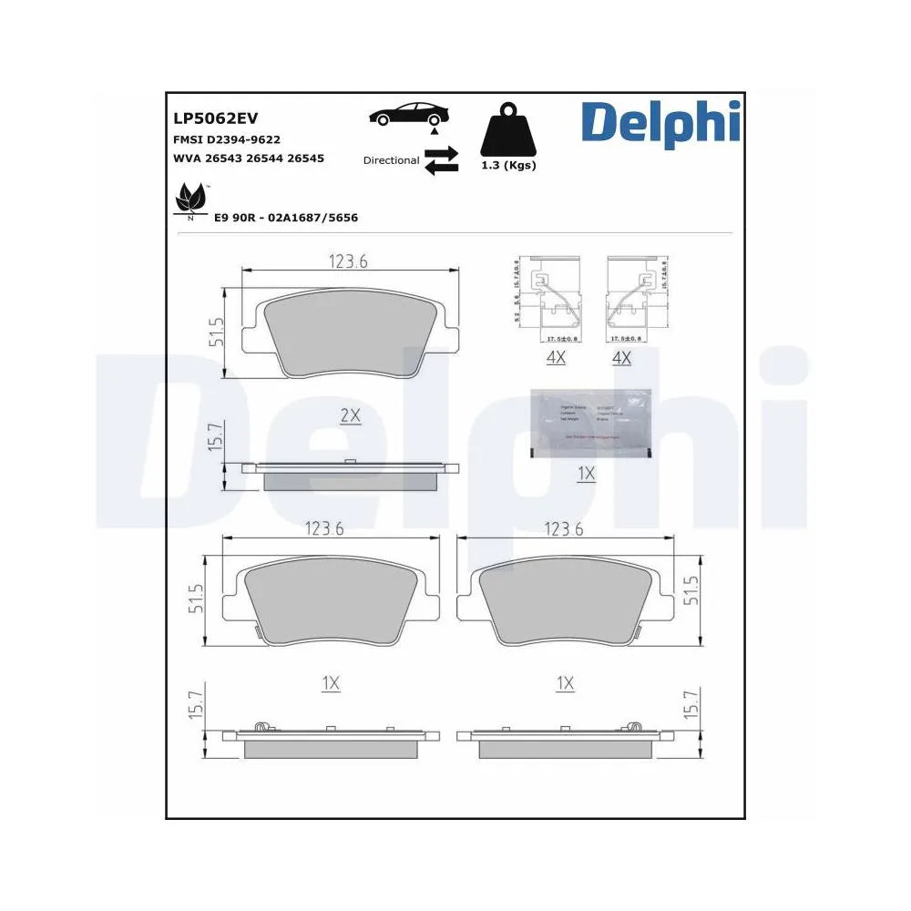 Placute Frana Delphi - LP5062EV