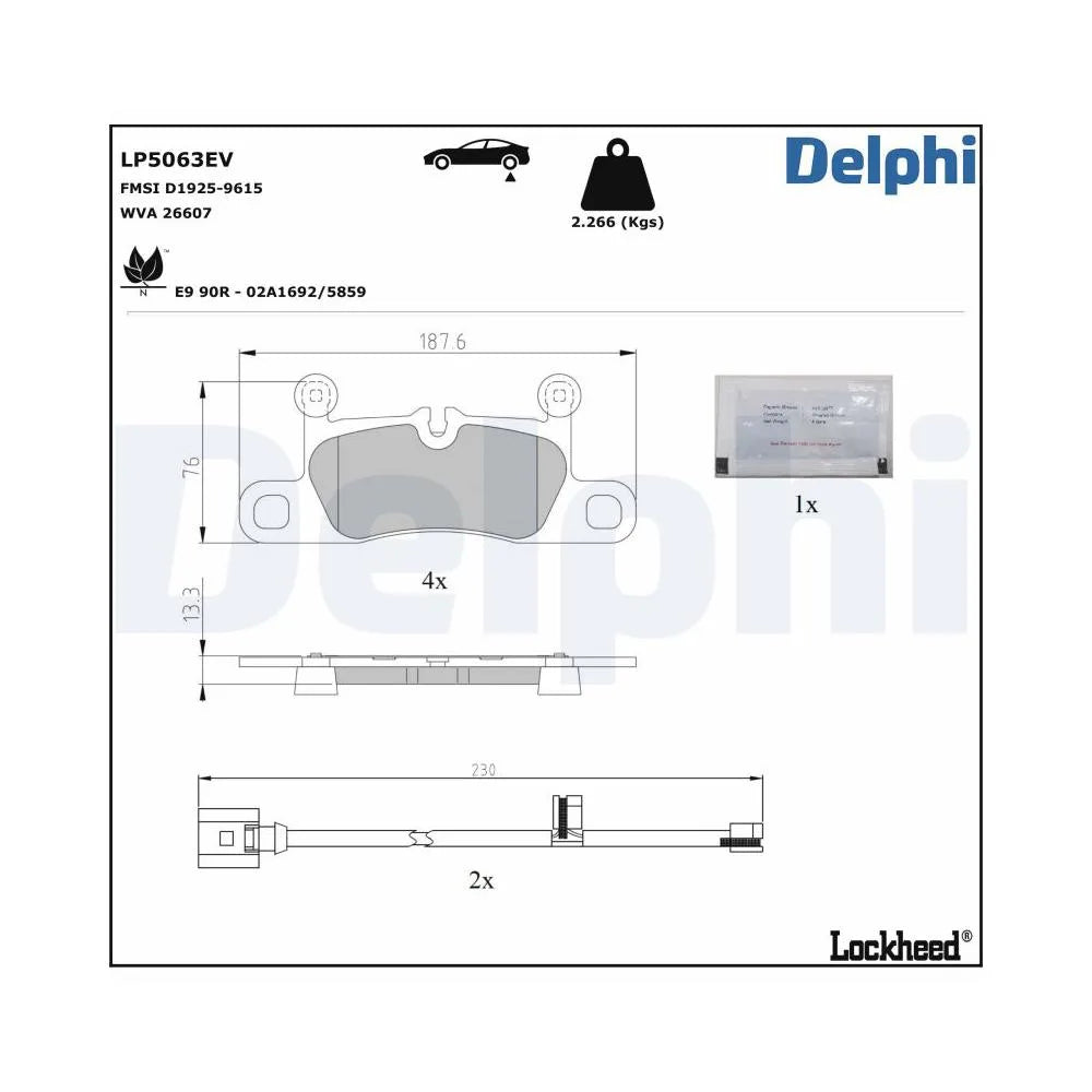 Placute Frana DELPHI - LP5063EV