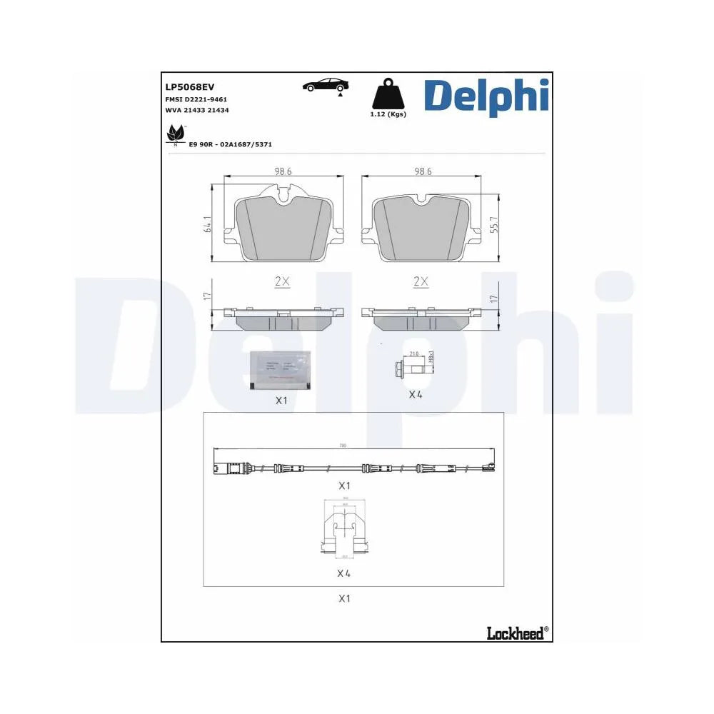 Placute Frana Delphi - LP5068EV