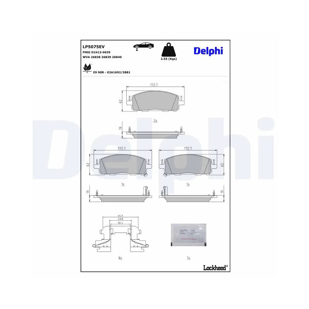 Placute Frana Delphi - LP5075EV