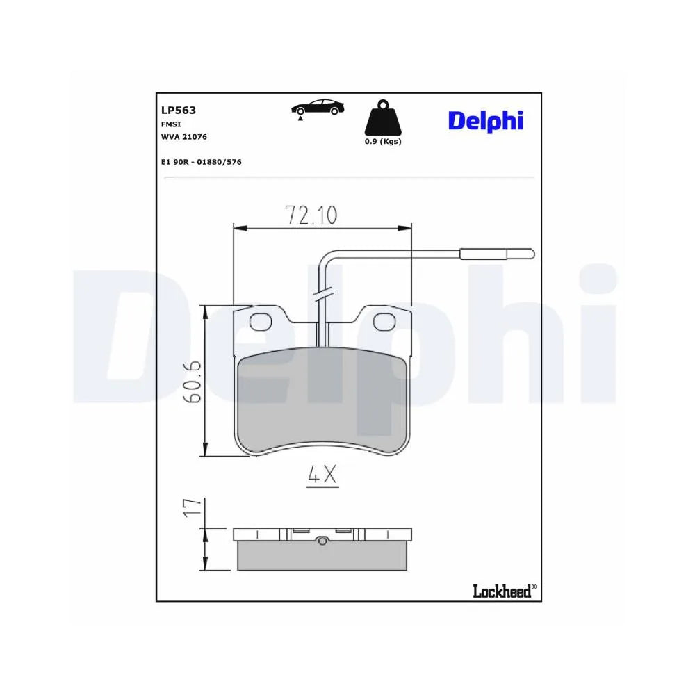 Placute Frana Delphi pentru Citroen Ax/Saxo, Peugeot 106 - LP563