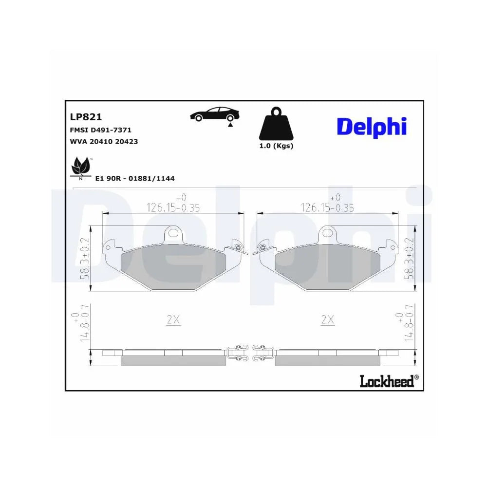 Placute Frana Delphi - LP821
