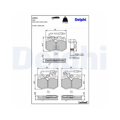 Placute Frana Delphi pentru Citroen Ax/C15/C15 Platou/Visa/Zx, Peugeot 106 - LP823