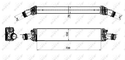 Intercooler, Compresor NRF pentru Porsche Macan - NRF30189