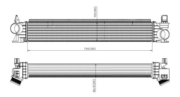 Intercooler, Compresor NRF 4.60 kg - NRF309033