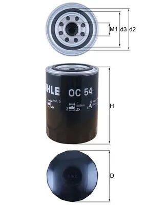 Filtru Ulei Knecht 2.2 bar 0.58 kg - OC54